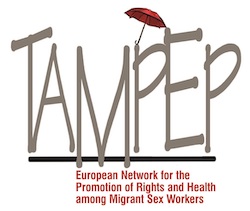 Das Logo von TAMPEP - Europäisches Netzwerk zur Förderung der
              Rechte und Gesundheit von Sexarbeiter*innen mit
              Migrationshintergrund
